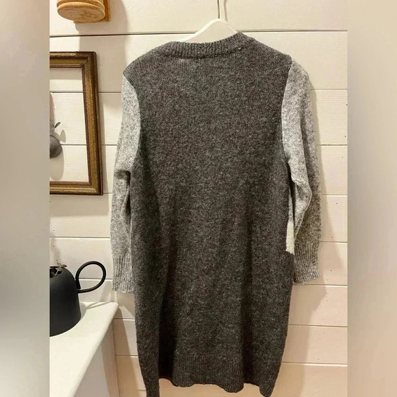 ADDITION  ELLE Gray & White long cardigan size X - Picture 6 of 7